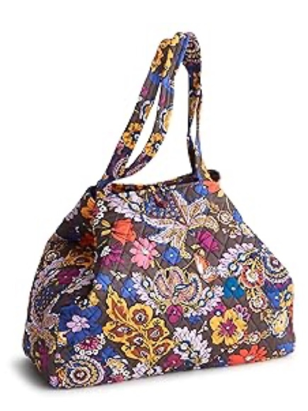 Quilted Floral Tote Bag - Multicolor